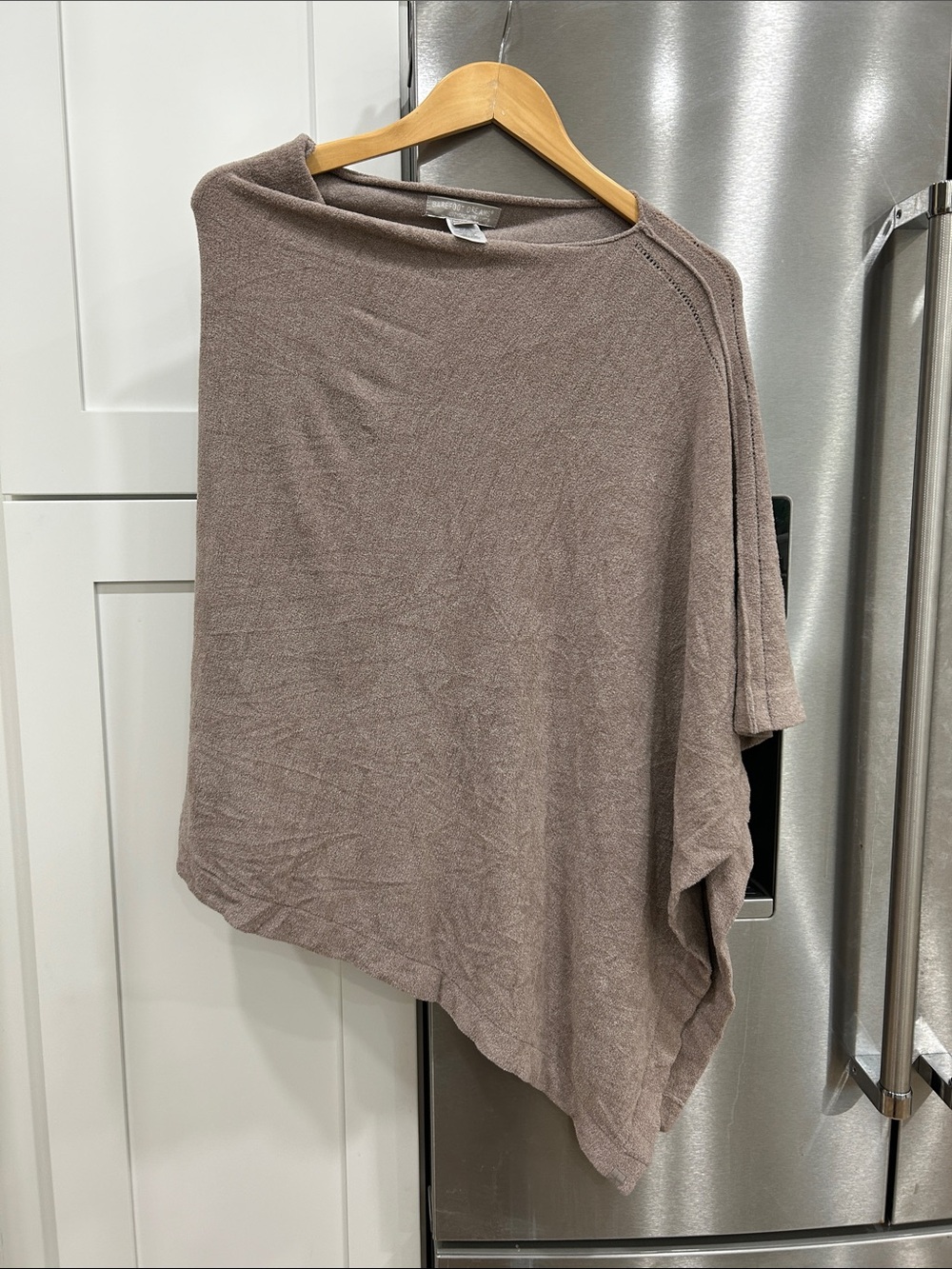 NWOT - BAREFOOT DREAMS CozyChic Ultra Lite Sweater Cape Poncho in Taupe